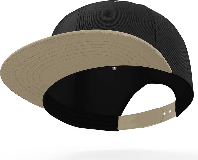 Daxton Store Classic Blank Snapback Flat Bill Visor Hat Cap One Size Adjustable Back - Image 2